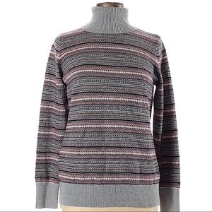 L.L. BEAN | Grey Ugly Sweater Pattern Turtleneck